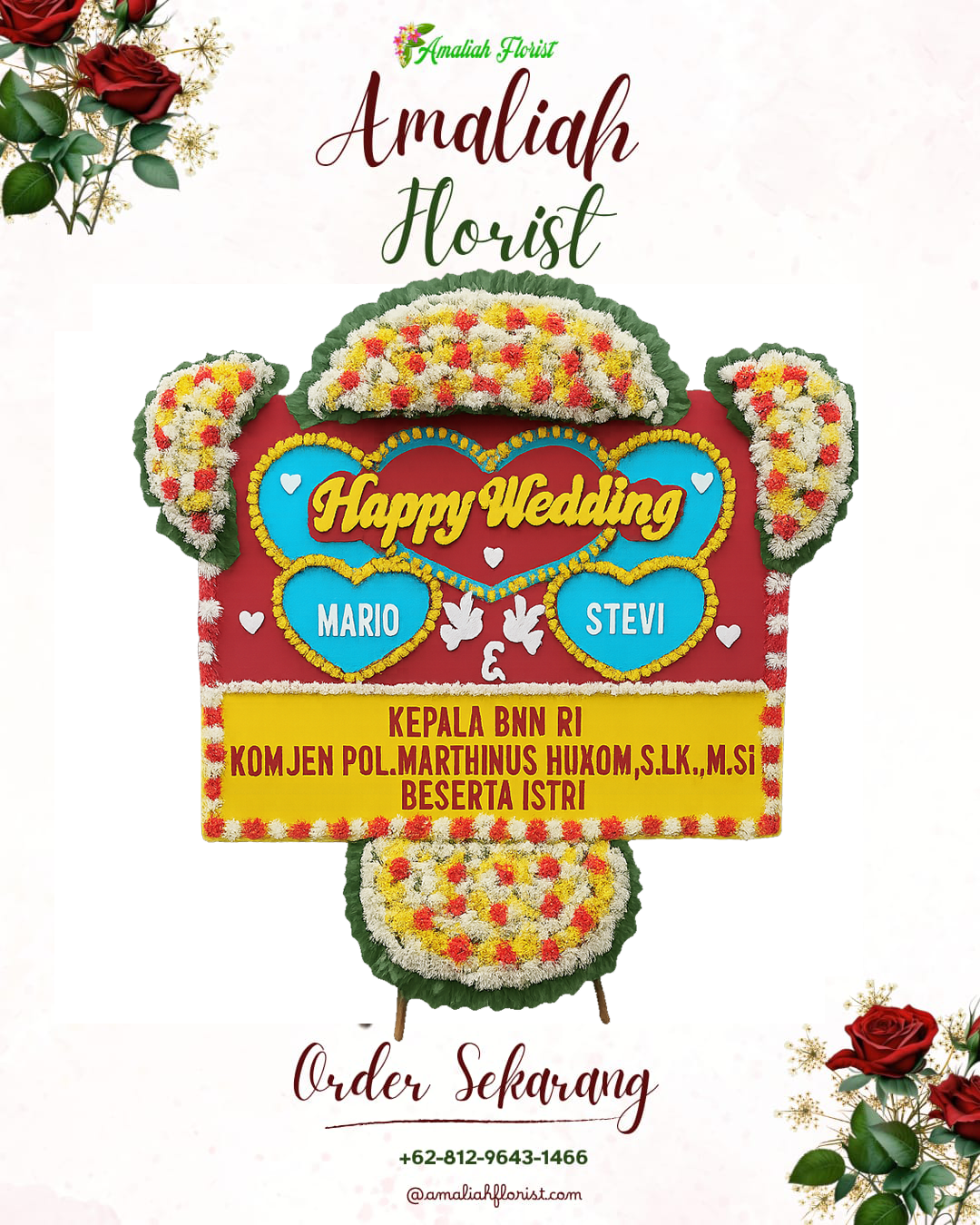 Papan Bunga Pernikahan Lahat